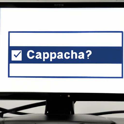 Màn hình máy tính hiển thị hình ảnh captcha.