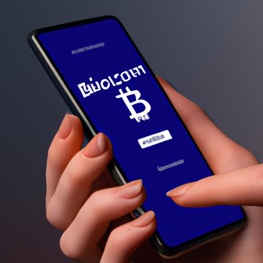 Người dùng Bitcoin đang mua bán Bitcoin trên ứng dụng trên điện thoại di động