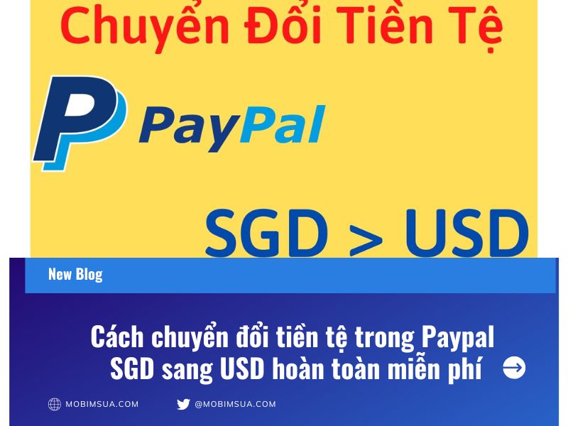 Cách chuyển đổi tiền tệ trong Paypal SGD sang USD hoàn toàn miễn phí