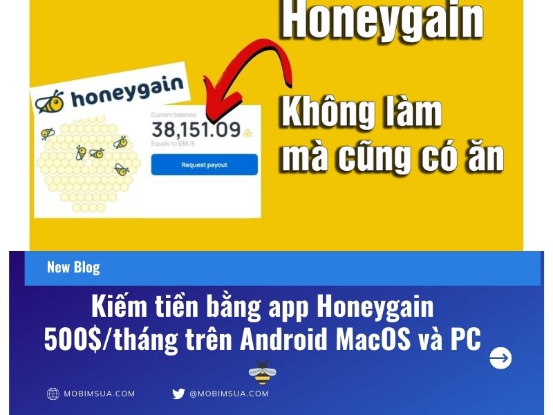 Kiếm tiền bằng app Honeygain